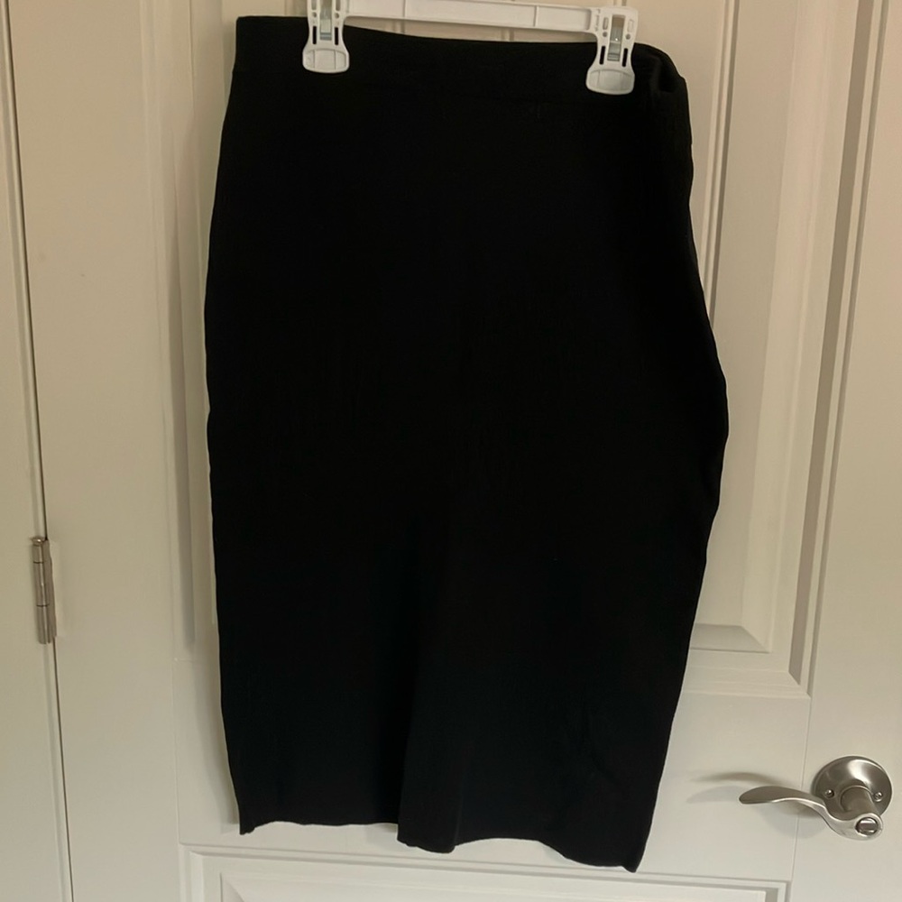 BRIAN BAILEY Skirt Knit BLACK XXL LIKE NEW